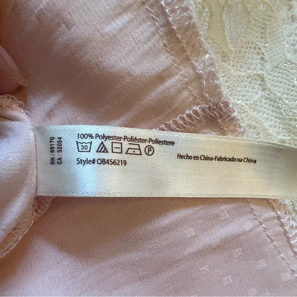 Intimately Free People Blush Pink Mini Light Polka Dot Slip with Lace Trim - Picture 9 of 12